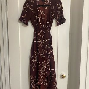 Lulu’s Wrap Dress burgundy